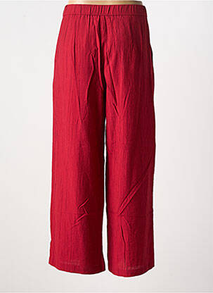 Pantalon larg țesătură crep talie înaltă roșu NICE THINGS femeie