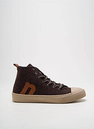 Adidași vârf rotund toc plat până la 3 cm maro NICE THINGS femeie