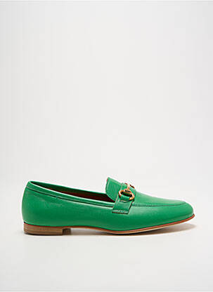 Mocasini chiquet toc plat până la 3 cm verde SPAZIOZERO8 femeie