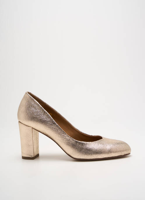 Pantofi cu toc auriu MAISON TOUFET femeie