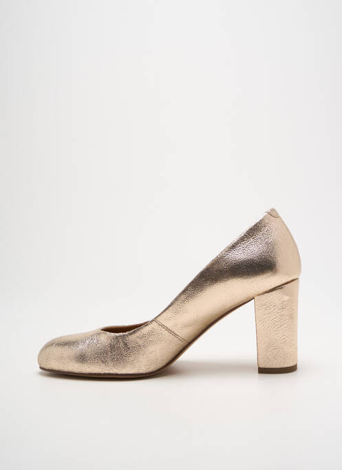 Pantofi cu toc auriu MAISON TOUFET femeie