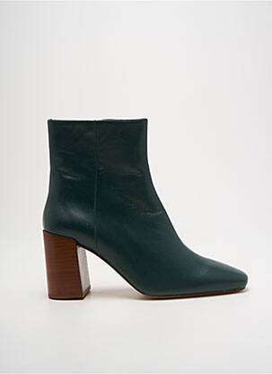 Botine/ghete material neted toc de 7 la 9 cm verde SOFIA COSTA femeie
