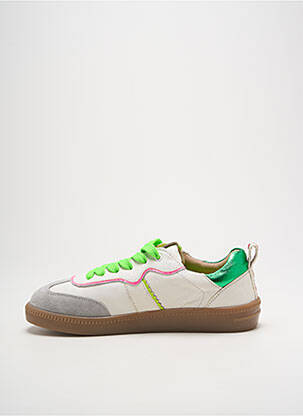 Adidași material neted toc plat până la 3 cm verde CRICKIT HAMBURG femeie