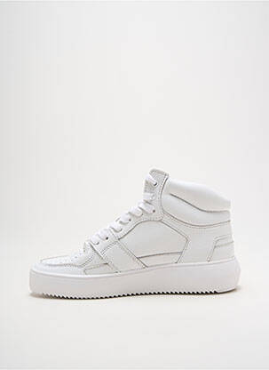 Adidași material neted toc de 4 la 6 cm alb BLACKSTONE femeie