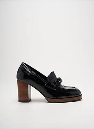 Mocasini efect șifonat toc de 7 la 9 cm negru NERO GIARDINI femeie