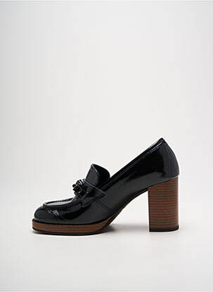 Mocasini efect șifonat toc de 7 la 9 cm negru NERO GIARDINI femeie