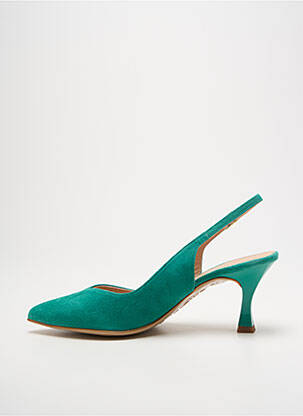 Pantofi cu toc nubuc toc de 7 la 9 cm verde UNISA femeie