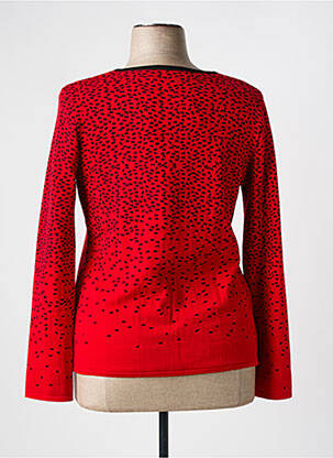 Vestă cu mâneci lungi guler rotund roșu TELMAIL femeie