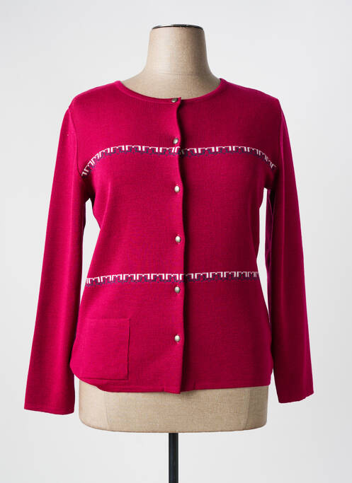 Vestă cu mâneci lungi închidere cu nasturi pe față violet TELMAIL femme