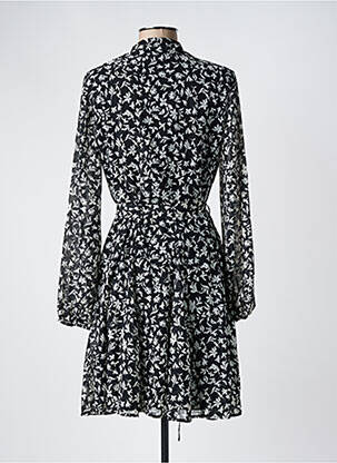 Rochie midi imprimeu floral mâneci lungi negru VERO MODA femeie