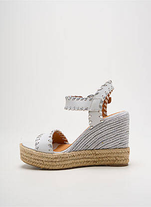 Espadrile țesătură satinată toc înalt de 10cm și mai mult argintiu MINKA DESIGN femeie