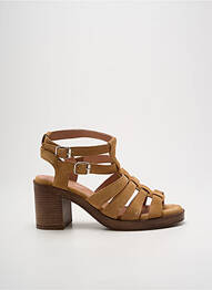 Sandale/pantofi decupați toc pătrat toc de 7 la 9 cm maro ADIGE femme