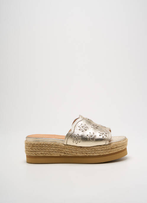Mulete/saboți material neted toc de 4 la 6 cm auriu MINKA DESIGN femme