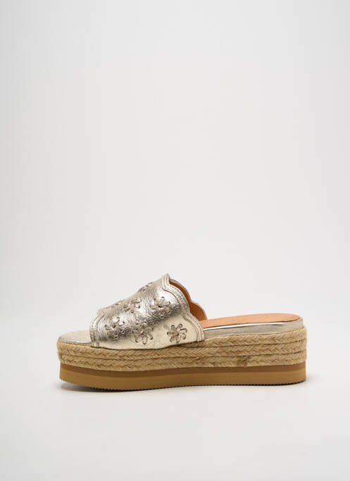 Mulete/saboți material neted toc de 4 la 6 cm auriu MINKA DESIGN femme