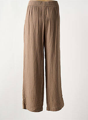 Pantalon drept talie elastică bej STREET ONE femeie