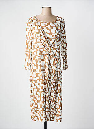 Rochie midi maro FRANK WALDER femeie