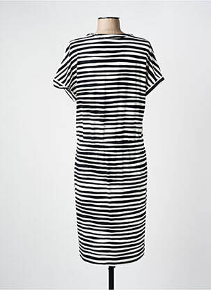 Rochie midi imprimeu fantezie mâneci scurte negru FRANK WALDER femeie
