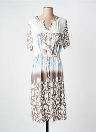 Rochie midi mâneci scurte mâneci scurte maro FRANK WALDER femme