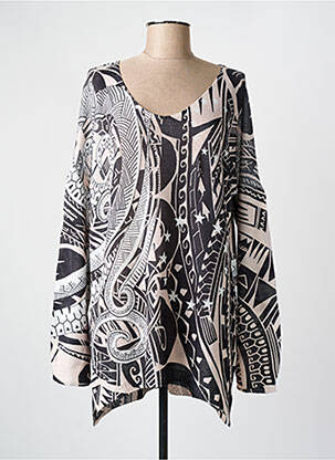 Pulover tunică negru KAKIE femeie