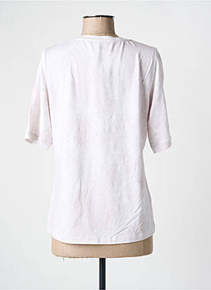 Tricou serigrafie cu strasuri mâneci scurte roz THOMAS RABE femeie