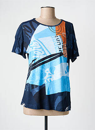 Tricou imprimeu fantezie mâneci scurte albastru RABE femeie