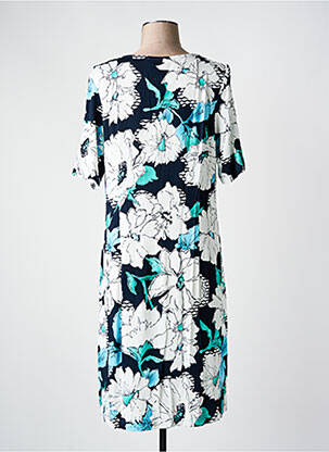 Rochie midi imprimeu floral mâneci scurte albastru FRANK WALDER femeie