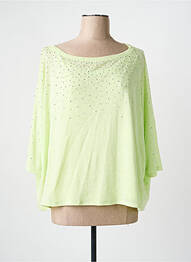 Top țesătură jersey mâneci 3/4 verde MARBLE femme
