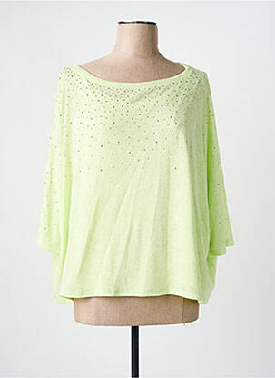 Top țesătură jersey mâneci 3/4 verde MARBLE femme