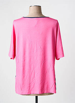 Tricou serigrafie cu strasuri mâneci scurte roz RABE femeie