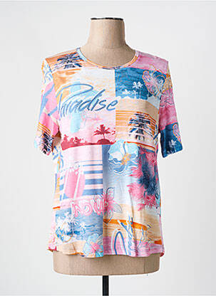 Tricou elasticitate mâneci scurte albastru THOMAS RABE femeie