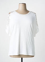 Tricou croială dreaptă mâneci scurte bej EVA KAYAN femme