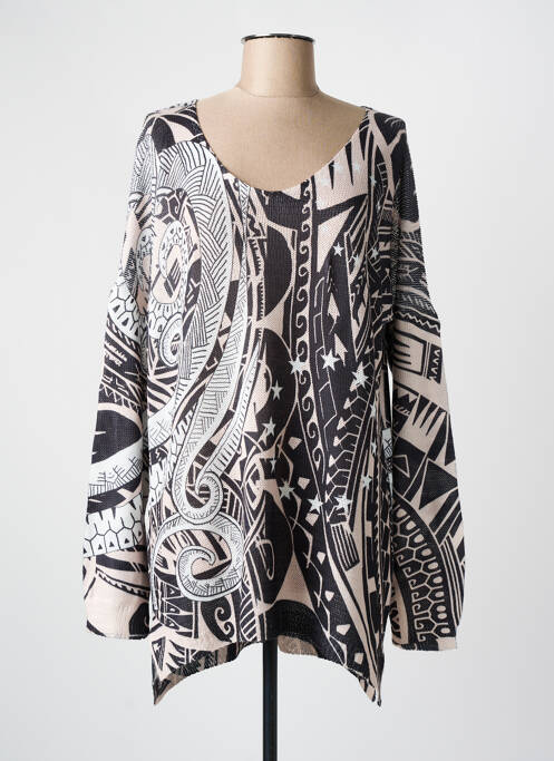 Pulover tunică negru KAKIE femeie