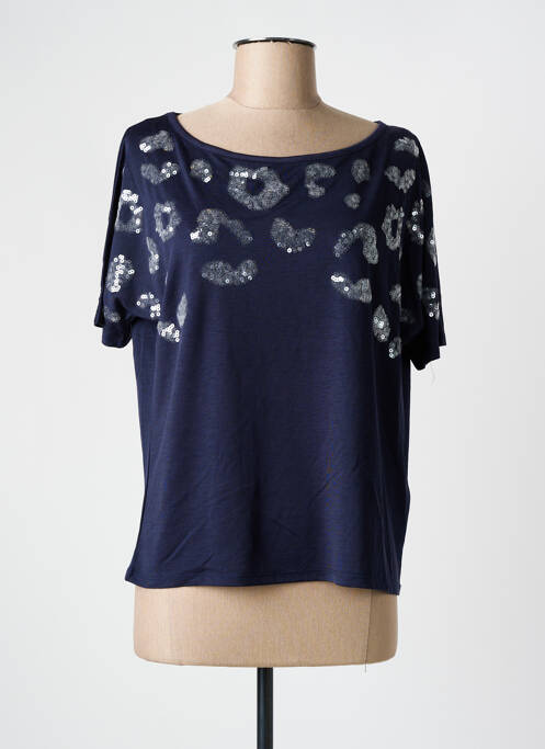 Top albastru MARBLE femeie