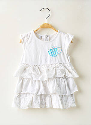 Rochie midi alb SANS MARQUE fată