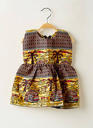 Rochie midi galben SANS MARQUE fată