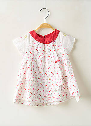 Rochie midi mâneci scurte mâneci scurte roșu POMME FRAMBOISE fată