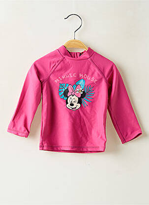 Tricou croială cambrată mâneci lungi roz DISNEY fată