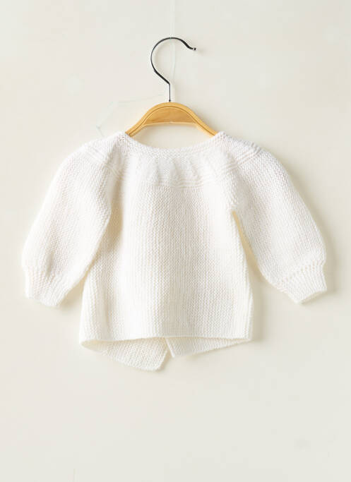 Vestă cu mâneci lungi alb SANS MARQUE fată