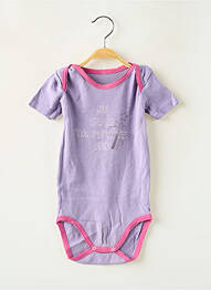 Body de lenjerie serigrafie flockată violet SANS MARQUE fille