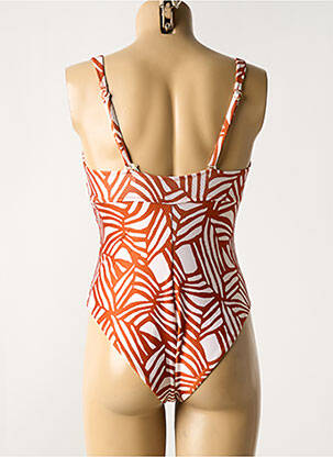 Costum de baie dintr-o singură piesă imprimeu fantezie top sutien modelat portocaliu WATERCULT femeie
