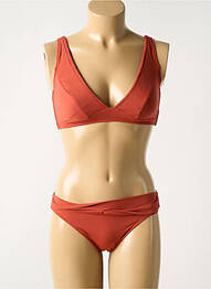 Costum de baie din două piese elasticitate top sutien modelat portocaliu WATERCULT femme