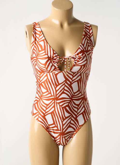 Costum de baie dintr-o singură piesă elasticitate top sutien modelat portocaliu WATERCULT femme