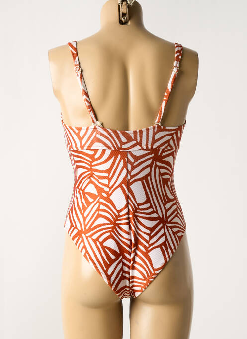 Costum de baie dintr-o singură piesă elasticitate top sutien modelat portocaliu WATERCULT femme