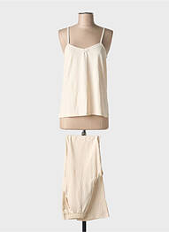 Pijama guler rotund bej CHRISTIAN CANE femeie