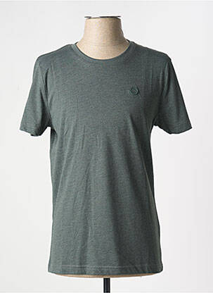 Tricou țesătură melanj mâneci scurte verde TBS bărbat