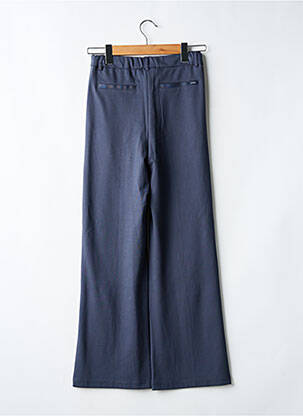 Pantalon larg țesătură poplin albastru GARCIA fată