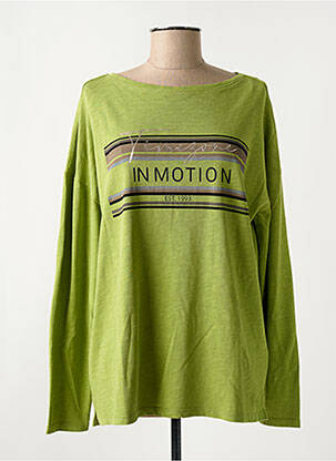 Tricou mâneci lungi mâneci lungi verde TIMEZONE femeie