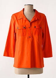 Polo elasticitate mâneci 3/4 portocaliu SAINT JAMES femme