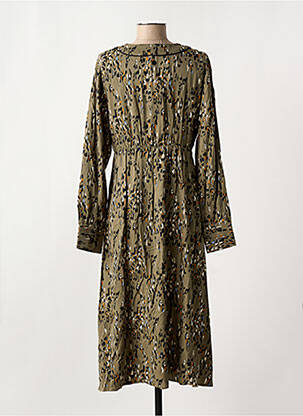 Rochie midi mâneci lungi mâneci lungi verde LOLA ESPELETA femeie