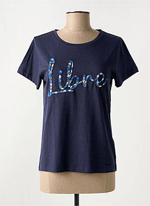 Tricou elasticitate mâneci scurte albastru MISE AU GREEN femeie